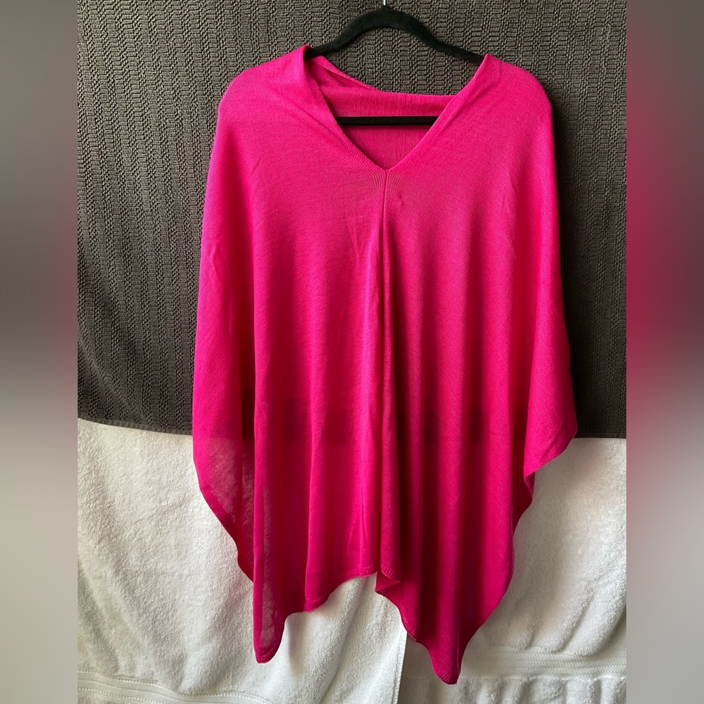 New York & Company Fuchsia Poncho - Picture 8 of 8